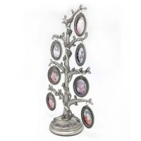 Silver Finish Metal Family Tree Photo Stand Picture Collage Frame Christmas Gift   173470505540